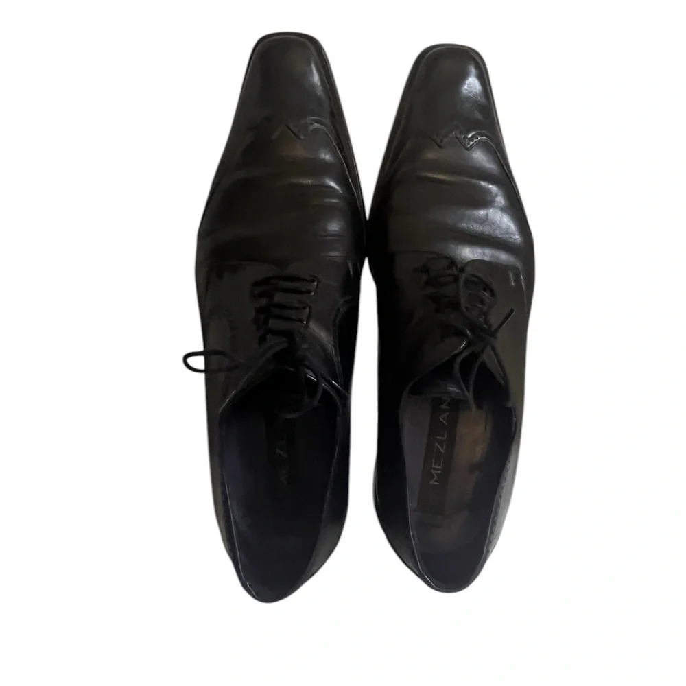 Men's Black Leather Dress Shoes